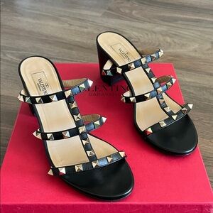 Authentic Valentino Garavani Black Studded Heels